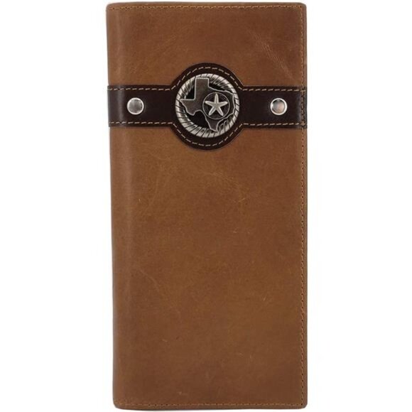 Bags | Western Wallet For Men Rfid Leather Long Bifold Cowboy Wallet ...